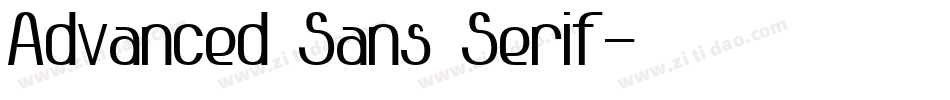 Advanced Sans Serif字体转换
